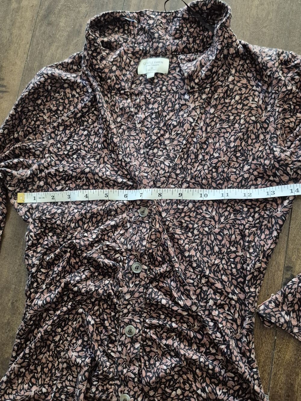 Gentle Fawn Black Dress with Pink Micro Floral Print - Picture 7 of 8